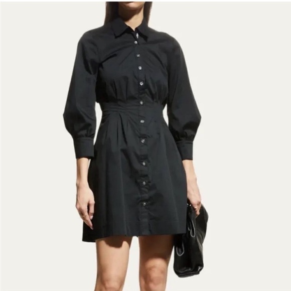 Veronica Beard Polina Button Front Pleated Shirt Dress Size 2 NWT - Picture 2 of 7